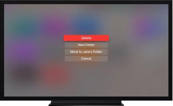 アップルTVアプリを整理する