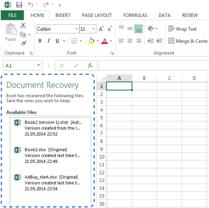 4 прості способи відновлення збереженого файлу Excel