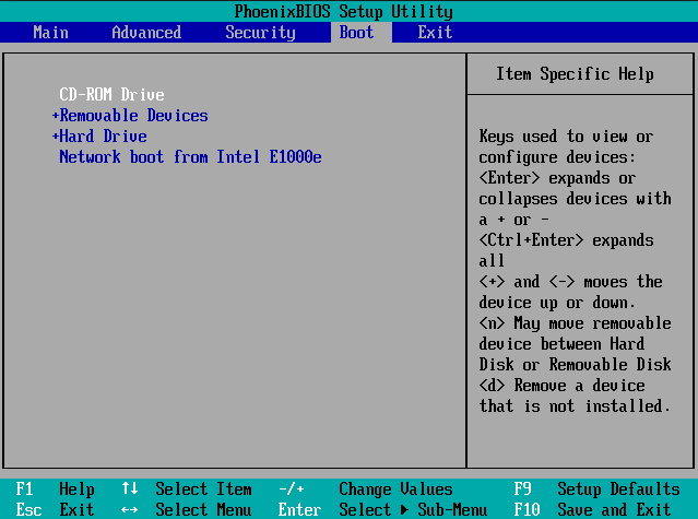 Startoptionen für Windows 8 auf dem Bildschirm