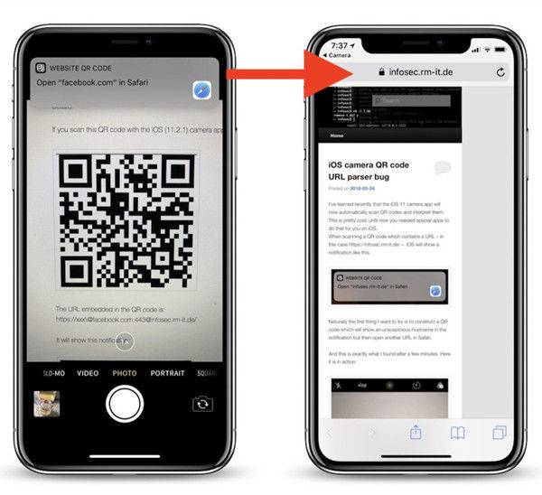 Bug del codice QR per iOS 11