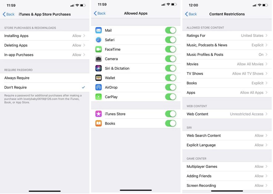 Deaktivieren Sie die Einschränkung für die Installation von Apps