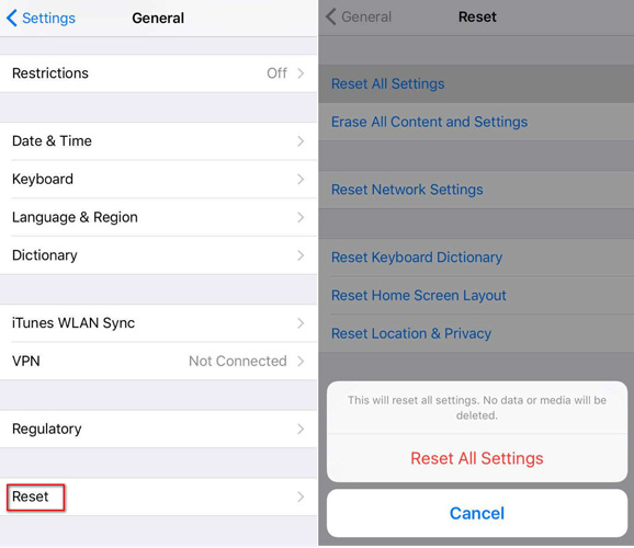 iphoneのすべての設定をリセット