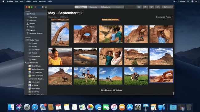  donkere modus macOS mojave