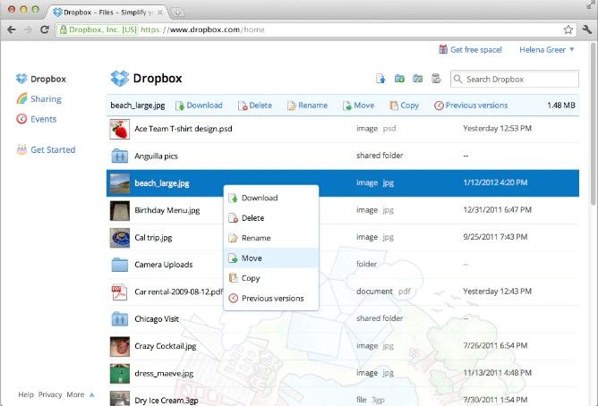 ukládat fotografie z dropboxu