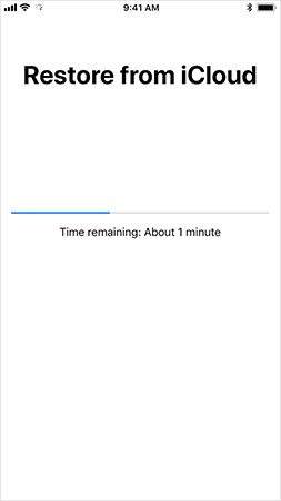 processo per ripristinare da icloud