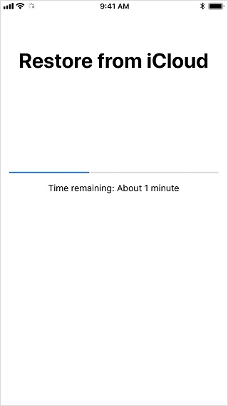 procesu obnovení z icloud