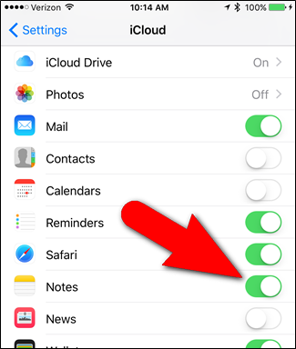 notları etkinleştir icloud