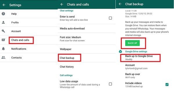 Backup auf Google Drive