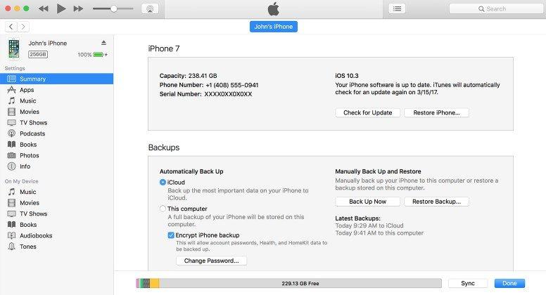 Comment sauvegarder un iPhone avec iTunes