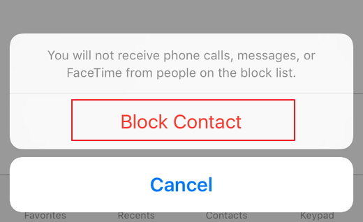 blokovat kontakt na iphone