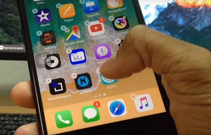 přidržte iphone aplikace