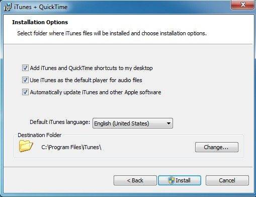 iTunesをインストールする