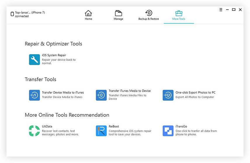 Reparieren Sie die IOS-Systemdatei