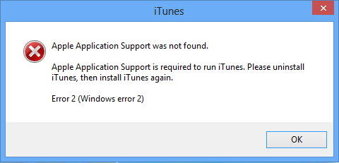 itunes Apple-applikasjoner støtter feil