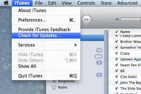 iTunes-Check für Update Mac