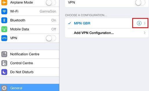 vpn uitschakelen op iphone