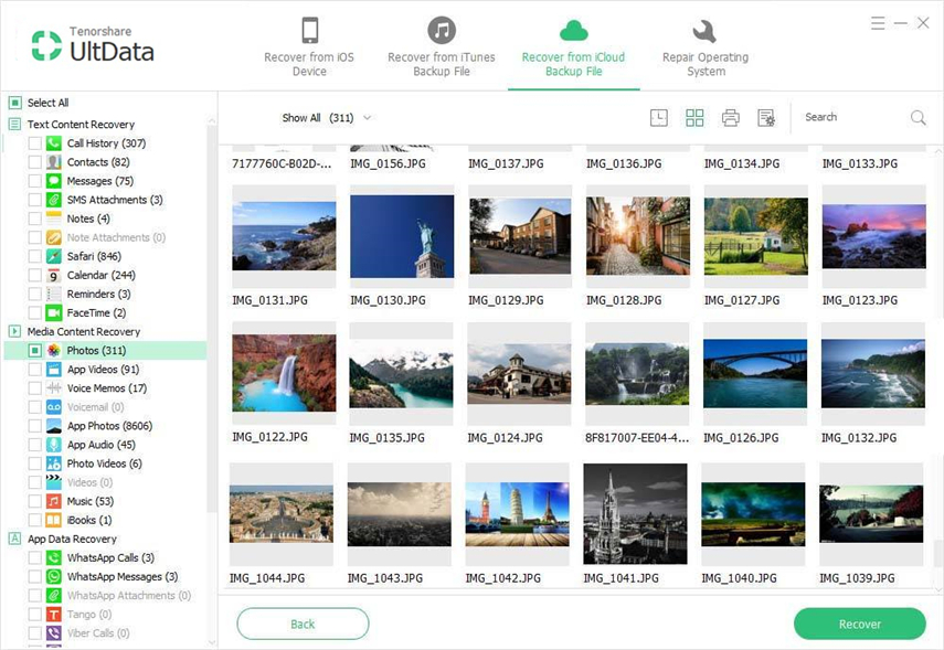 पूर्वावलोकन तस्वीरें icloud