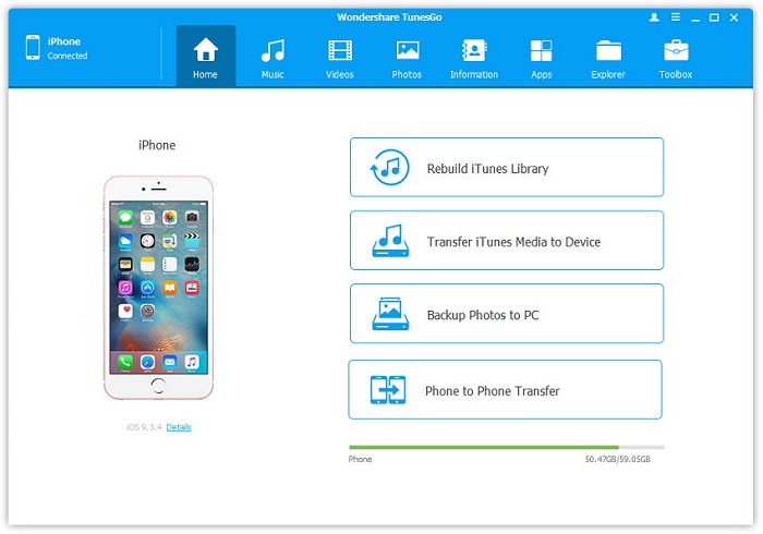 wondershare tunesgo dateimanager