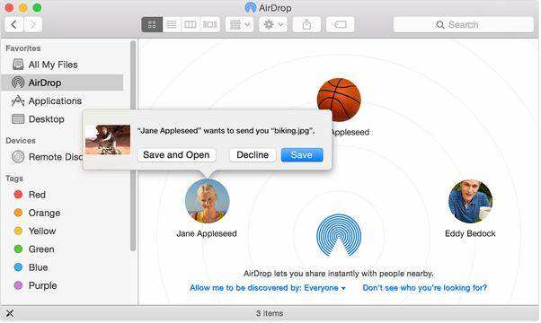 airdrop เพื่อ mac