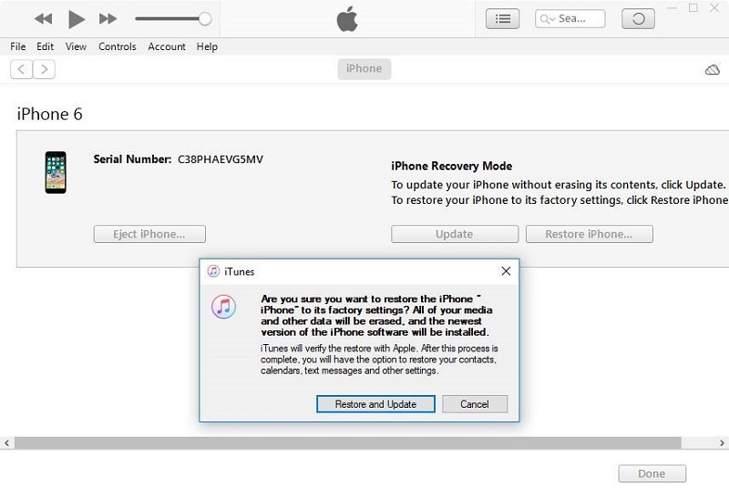 iTunes iPhone wiederherstellen