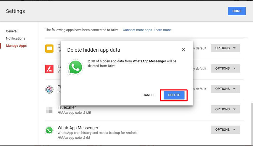Backup löschen Google Drive 5