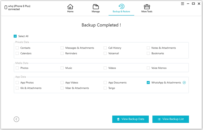 Backup WhatsApp anzeigen