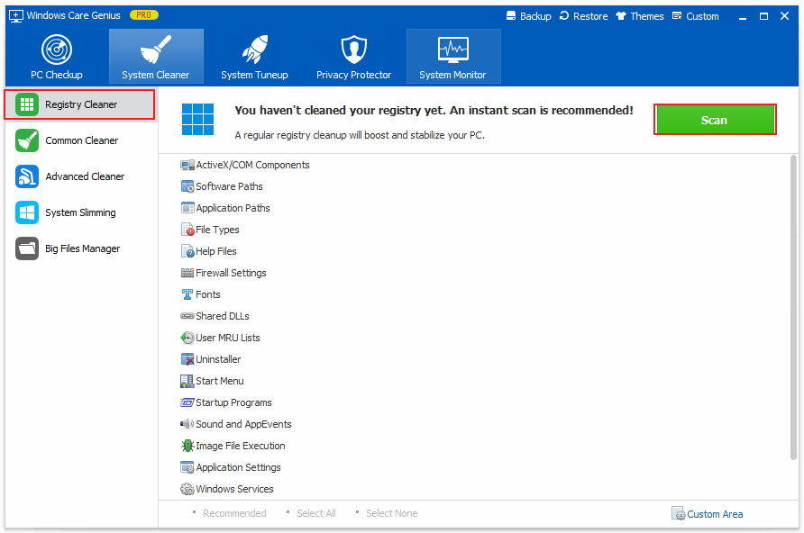 أفضل السجل النظيف المجاني لنظام التشغيل Windows 10
